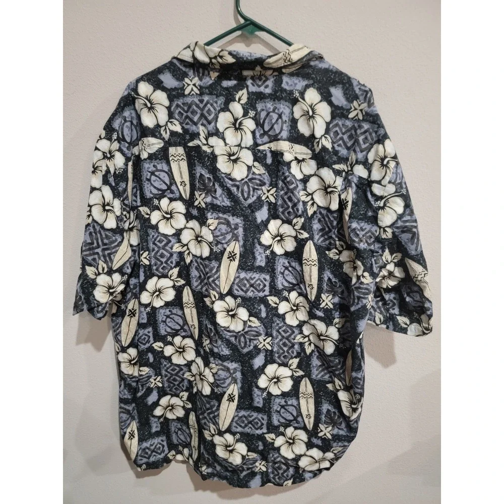Winnie Fashion made in Hawaii mens‎ Blue button up casual shirt size 4XL